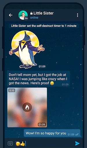 Chat secreto Telegram