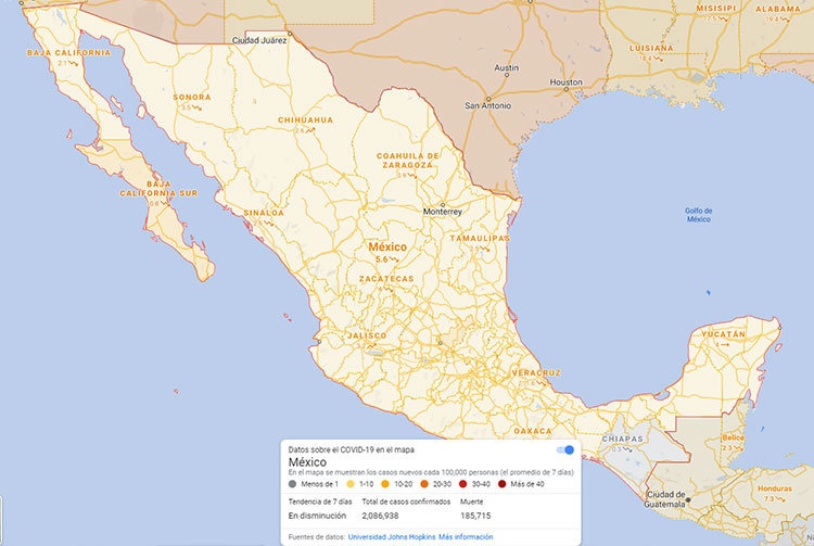 Google Maps coronavirus